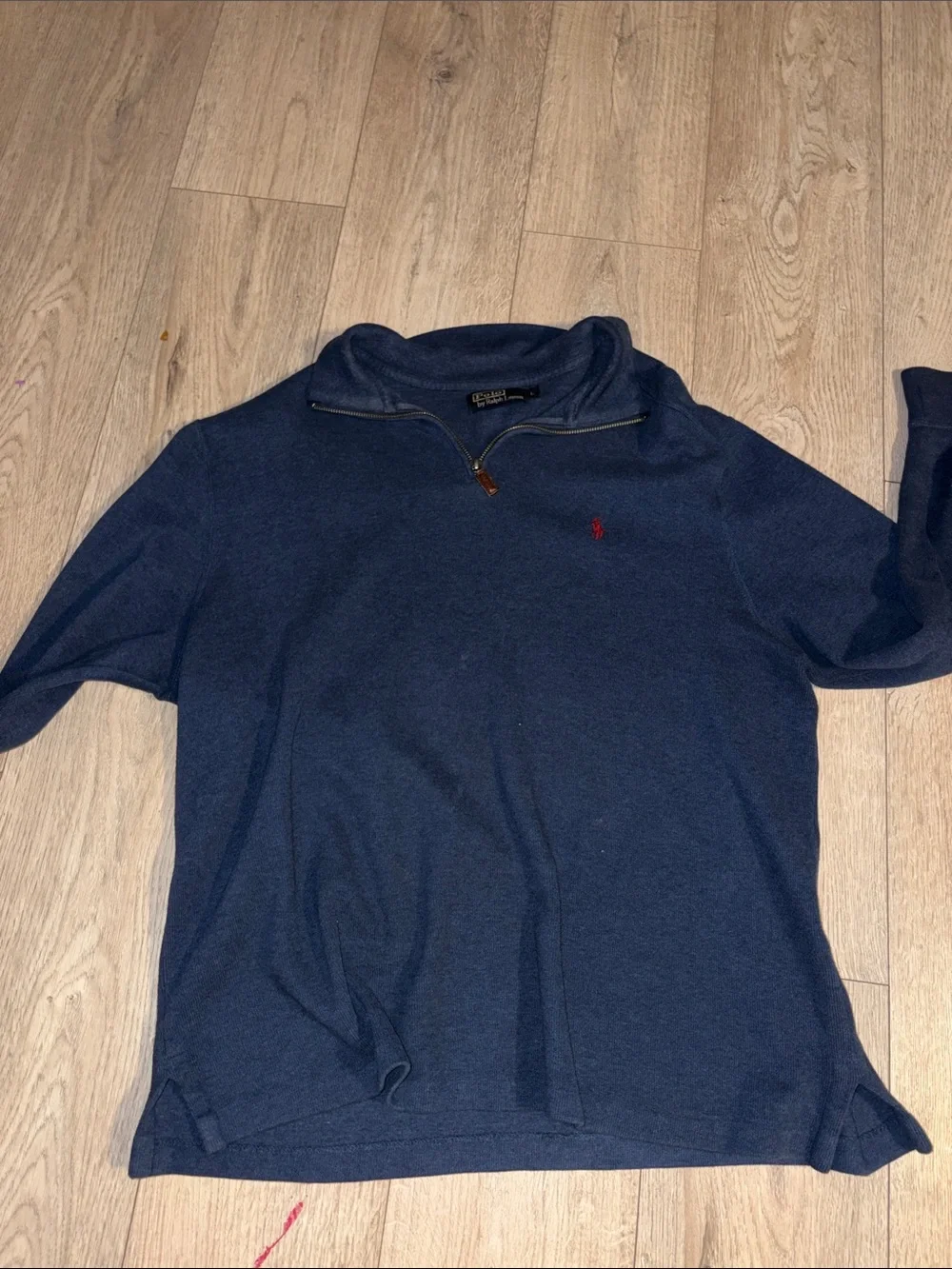 Ralph Lauren Navy Long-Sleeve Quarter-Zip Polo